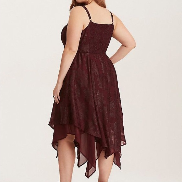 torrid Dresses & Skirts - Torrid Insider Collection burgundy chiffon dress.